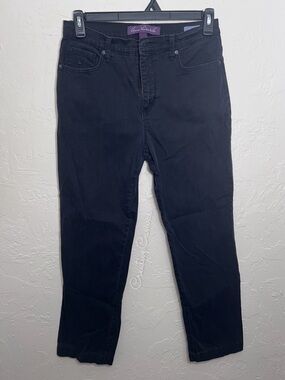 Gloria Vanderbilt Amanda Black Denim Jeans Size 10P